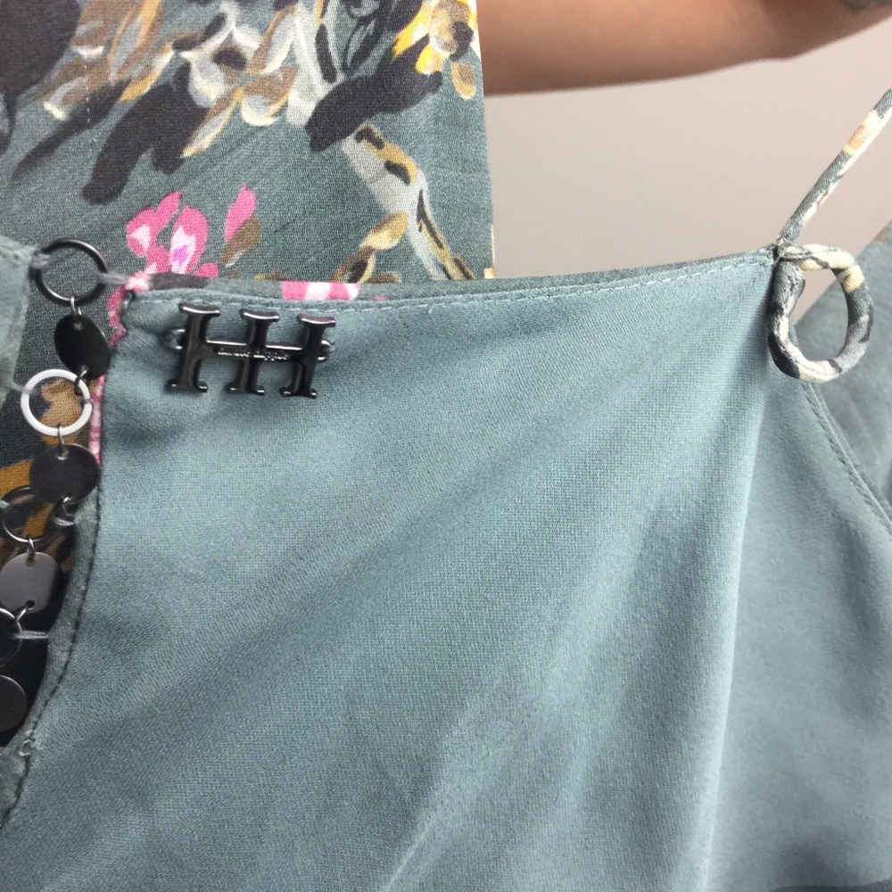 Haute Hippie Sage Floral Silk Chain Midi Dress - Picture 5 of 8